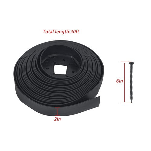 DURAFORCE No-Dig Garden Edge 40 FT Lawn Border L-shaped Landscape Edging Border Kit