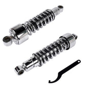 DURAFORCE Pair 11.75" Chrome Rear Shocks For Harley Sportster XL 883 1200 FXR Street Glide