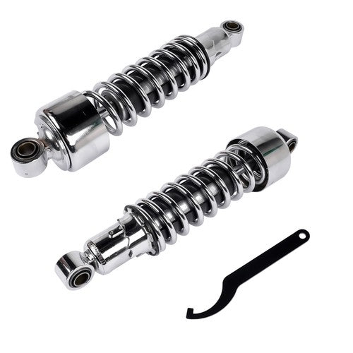DURAFORCE Pair 11.75" Chrome Rear Shocks For Harley Sportster XL 883 1200 FXR Street Glide