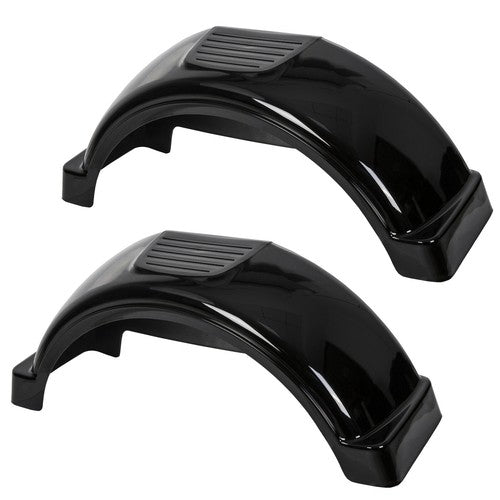 Single Axle Trailer Fenders Top Step for 13in Wheels Tires Skirt Boat Set Of 2