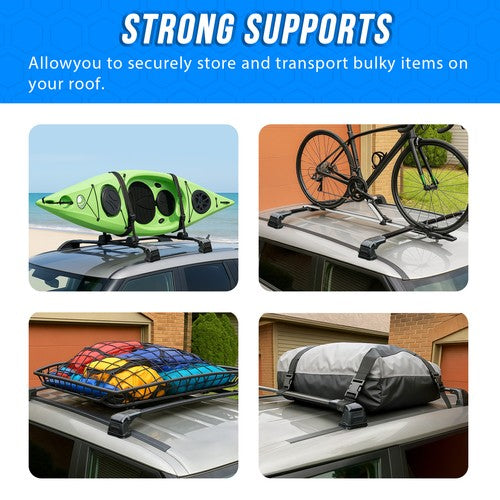 Aluminum Roof Rack Rail Cross Bars for Kia Soul 2014-2019 Luggage Cargo Carrier