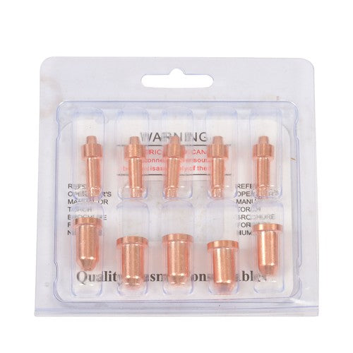 DURAFORCE 10Pcs Plasma Electrode 249926 Tip 249928 Nozzle for Miller XT40 XT30 XT30C Torch