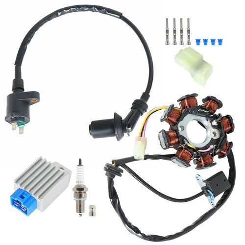 DURAFORCE Ignition Coil Spark Plug Regulator Stator ATV For 2008-2014 Polaris Outlaw 50/90