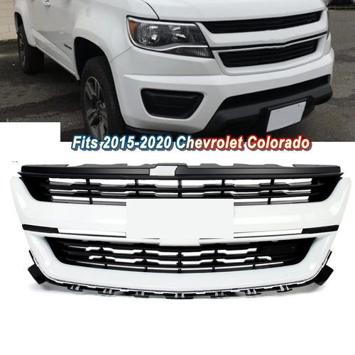 DURAFORCE For Chevrolet Colorado 2015-2020 Front Bumper Grille Upper Grill Summit White
