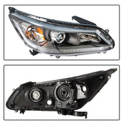DURAFORCE Clear Halogen Projector Headlight Fit For Honda Accord 2013-2015 Single RH Side