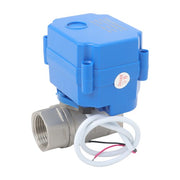 DURAFORCE Solid Motorized Ball Valve 1in Full Port SS 9-24V AC/DC NC Auto Return
