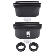 DURAFORCE Push-in Breather & PCV Combo Kit 1-1/4" Valve Cover Hole Black Aluminum Finned