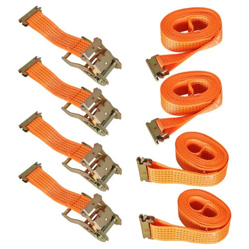 DURAFORCE 4400 lb 2" x 20' E-Track Ratchet Tie Strap Truck Enclosed Cargo Van Straps 4 Set