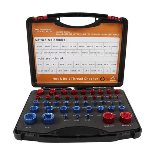 DURAFORCE 44 Pcs Sets New Nut and Bolt Thread Checker 23 Inch and 21 Metric In Box