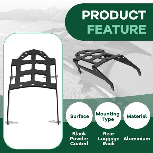 DURAFORCE 25LBS Rear Luggage Rack Storage Carrier Cargo For Honda CRF250M CRF250L 12-23