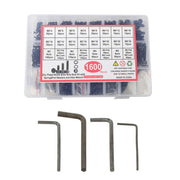 DURAFORCE 1600Pack alloy steel metric screw and nut combination kit M2 M3 M4 M5 With Box