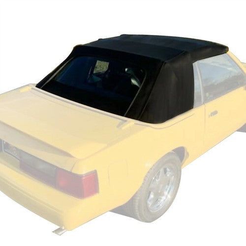 DURAFORCE Black Soft Top w/Plastic Window For 1983 83-93 Ford Mustang Convertible 2-Door