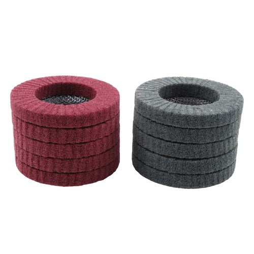 DURAFORCE 10 Pcs 4-1/2" Scour Flap Discs 320 & 600 Grit Sanding Discs for Angle Grinder
