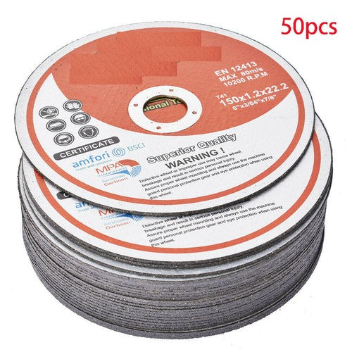 DURAFORCE 50 Pack 6"x.045"x7/8" Cut-off Wheel - Metal & Stainless Steel Cutting Discs