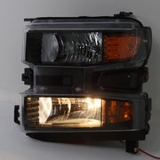 DURAFORCE Headlights+Red Brake Tail Lights For 2019-2021 Chevy Silverado 1500 Halogen 4PCS