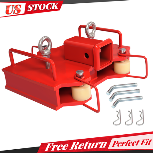 DURAFORCE 2'' Forklift Trailer Hitch Receiver Tow Hitch Attachments for Dual Pallet Fork