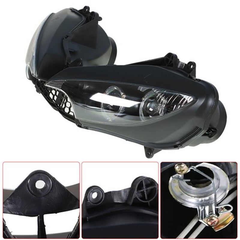 DURAFORCE Front Headlight Headlamp Fit For Yamaha 2003-2005 YZF R6 & 2006-2009 R6S