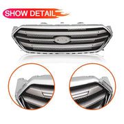 DURAFORCE Fit 2013-2019 Ford Taurus Front Bumper Lip Upper Grille Assembly Chrome Grill