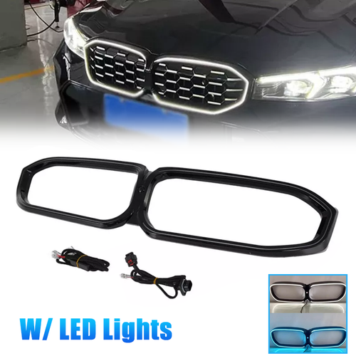 DURAFORCE Front Bumper Grille LED Lights Trim Cover For BMW G20 320i 330i M340i 2023-2025