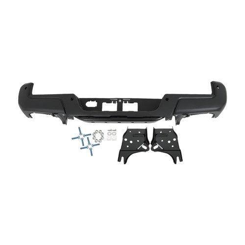 DURAFORCE Rear Step Bumper Assembly With Sensor Holes Black For Toyota Tacoma 2016-2023
