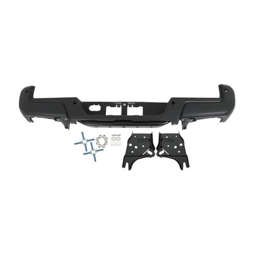 DURAFORCE Rear Step Bumper Assembly With Sensor Holes Black For Toyota Tacoma 2016-2023