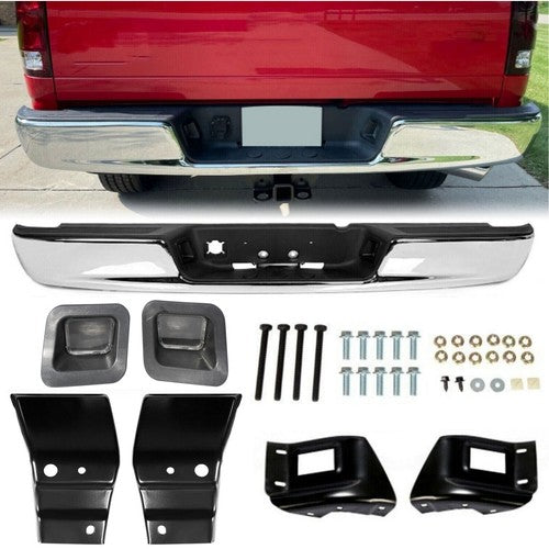 Rear Bumper Black Step for 2002 2008 Dodge Ram 1500 2003 2009 Ram 2500 3500