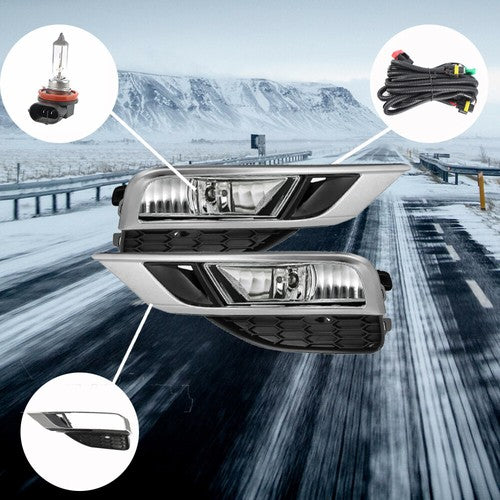DURAFORCE Front Bumper Left+Right Side Fog Light Assembly w/Switch For Honda CRV 2015-2016