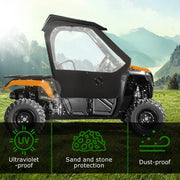 DURAFORCE Left &Right Soft Doors Cab Enclosures For Honda Pioneer 500 2015-2024 Black