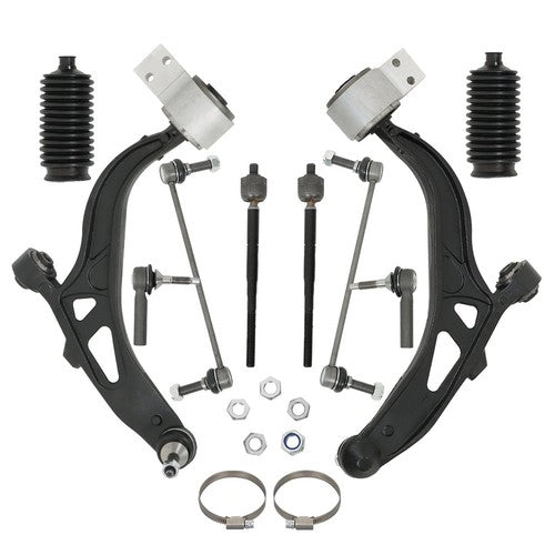 DURAFORCE For Ford Taurus Flex Lincoln 10Pcs Front Lower Control Arms Sway Bars Tie Rods