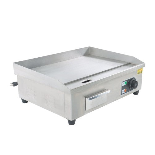 DURAFORCE Commercial Electric Griddle 1600W 22" Stainless Steel Flat Grill 50-300℃