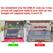 DURAFORCE Fold Down Clear Golf Cart Windshield Windscreen For 2000.5-Up Club Car DS