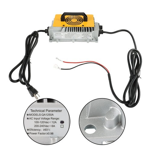 DURAFORCE 36Volt 18AMP Lithium Onboard Battery Charger Yellow For EZGO TXT Golf Carts