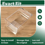 DURAFORCE Fridge Refrigerator Clear Crisper Drawer Pan Replacement For 240337103 PS429854