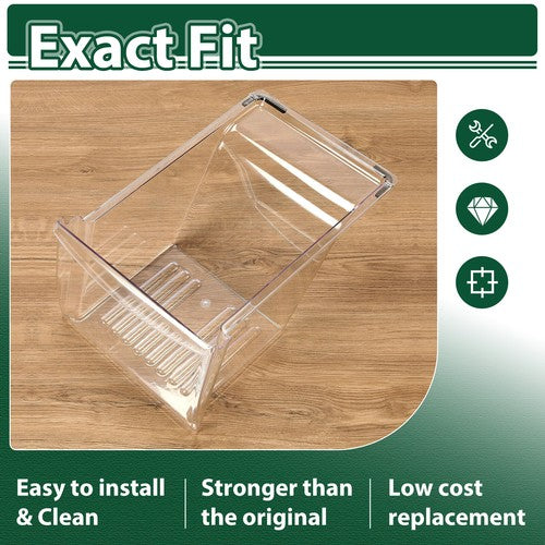 DURAFORCE Fridge Refrigerator Clear Crisper Drawer Pan Replacement For 240337103 PS429854