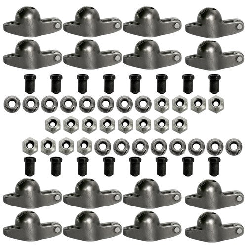 DURAFORCE 1.6 Ratio 3/8" Steel Roller Rocker Arms for Small Block Chevy 262-400 1955-1986