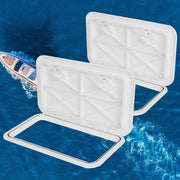 DURAFORCE 2pcs Marine Access Hatch Marine Boat Hatch Lid Deck Access Hatch & Lid 24" X 14"