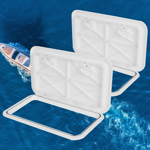 DURAFORCE 2pcs Marine Access Hatch Marine Boat Hatch Lid Deck Access Hatch & Lid 24" X 14"