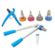 DURAFORCE Precision Manual PEX Pipe Expander Tool Kit Expansion Heads W/ 3/8",1/2",3/4",1"