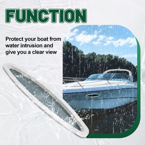 DURAFORCE For Sea Ray Boat Port Hole Bow Oval Window with Outer Ring 2004 & 2007
