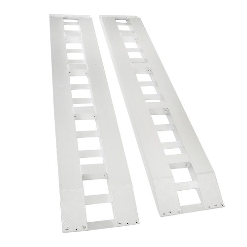 DURAFORCE 2Pcs Aluminum 80"×15" Ramps 6000 LBS Hook End Knife For Truck Car Auto Trailer