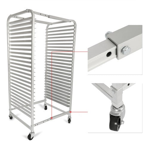 DURAFORCE Drying Rack Screen Printing with Brake Wheels Adjustable Aluminum