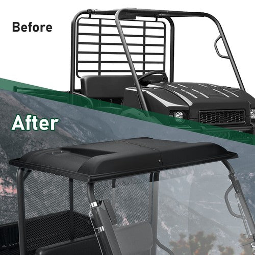 DURAFORCE Black ABS Hard Top Roof For Kawasaki Mule 4000 4010 For 22 25 Replace KAF30-030A