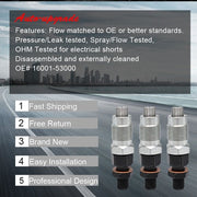 DURAFORCE Pcs For Kubota D722 Engine Fuel Injectors H1600-53000 16001-53002 16001-53000