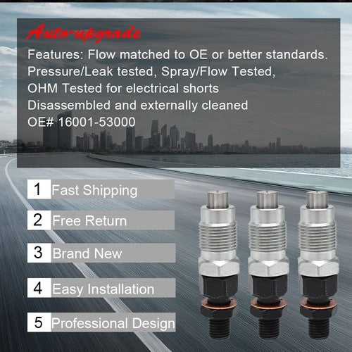 DURAFORCE Pcs For Kubota D722 Engine Fuel Injectors H1600-53000 16001-53002 16001-53000