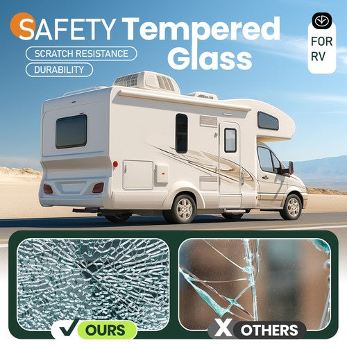 DURAFORCE Entry Door RV Window Clear Glass For Universal RV Trailer Camper Motorhome