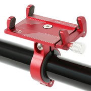 DURAFORCE Red Aluminum Motorcycle Bike Bicycle Holder Mount Handlebar For Cell Phone GPS