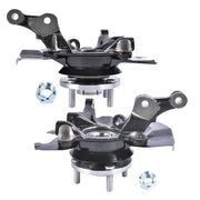 DURAFORCE Front LH+RH Steering Knuckle Assembly for Kia Rio Rio5 Hyundai Accent 2006-2011