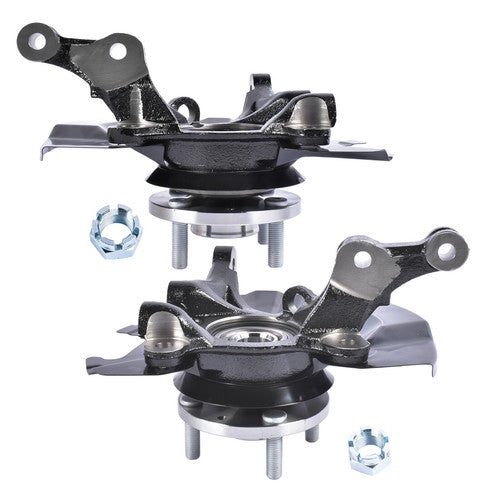 DURAFORCE Front LH+RH Steering Knuckle Assembly for Kia Rio Rio5 Hyundai Accent 2006-2011
