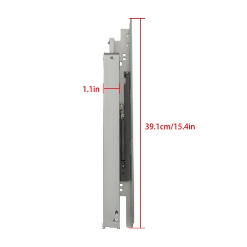 DURAFORCE 4 Pairs Undermount Drawer Slides 15 inch Undermount Soft Close Drawer Slides