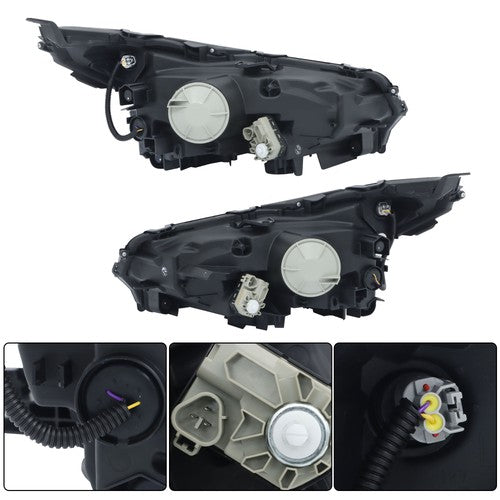 DURAFORCE LED+Halogen w/Sport Pkg For 2015-2017 Lexus NX200t Headlights Passenger+Driver